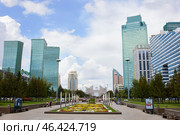 ASTANA, KAZAKHSTAN - JULY 20, 2023: Nurzhol Boulevard. Редакционное фото, фотограф Виктория Тельминова / Фотобанк Лори
