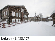 Деревня Кимжа. Красивая северная деревня зимой. Стоковое фото, фотограф Яковлев Сергей / Фотобанк Лори