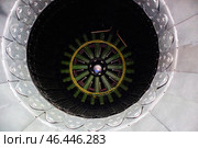 The insides of the rocket engine at the exhibition. Стоковое фото, фотограф Кутина Татьяна / Фотобанк Лори