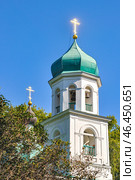 Колокольня церкови Трех Святителей. Город Тюмень (2015 год). Стоковое фото, фотограф Александр Тараканов / Фотобанк Лори