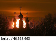 Вид на церквь на закате. Стоковое фото, фотограф Владимир Смирнов / ТАСС / Фотобанк Лори