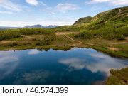 Камчатский край. Горное озеро Тахколоч на территории горного массива Вачкажец. Стоковое фото, фотограф Елена Верещака / ТАСС / Фотобанк Лори