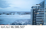 Республика Саха (Якутия). Якутск. Ледоход на реке Лене. Стоковое фото, фотограф Евгений Софронеев / ТАСС / Фотобанк Лори