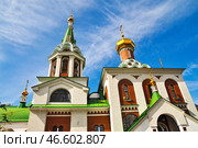 Город Тюмень. Церковь в честь Святителя Николая архиепископа Мир Ликийских чудотворцев. Улица Моторостроителей, 1а (2015 год). Стоковое фото, фотограф Александр Тараканов / Фотобанк Лори