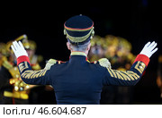 Дирижер военного оркестра во время выступления. Стоковое фото, фотограф Владимир Гердо / ТАСС / Фотобанк Лори