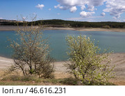 Республика Крым. Симферополь. Обмелевшее Симферопольское водохранилище (2020 год). Стоковое фото, фотограф Сергей Мальгавко / ТАСС / Фотобанк Лори
