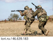 Военнослужащие во время тактических учений. Стоковое фото, фотограф Алексей Коновалов / ТАСС / Фотобанк Лори