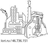 Иконка - Тяжелое машиностроение. Стоковая иллюстрация, иллюстратор Андрей Стецов / Фотобанк Лори