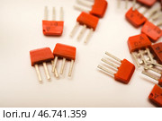 Old transistors on a white background. Electronic elements. Стоковое фото, фотограф Valeriy Lushchikov / Фотобанк Лори