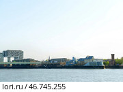 Вид на реку Рейн и здания в Германии. Стоковое фото, фотограф Pixel_shot / Фотобанк Лори
