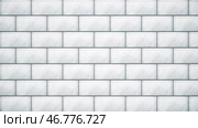 Stylish brickwork overlays empty concrete wall in interior. Стоковая иллюстрация, иллюстратор David Kashakhi / Фотобанк Лори