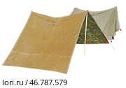Тентовая палатка на белом фоне. White tents on a white background. Стоковое фото, фотограф Татьяна Д / Фотобанк Лори