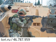 Подготовка военнослужащих на полигоне СВО (2023 год). Редакционное фото, фотограф Sergey Rusanov / Фотобанк Лори