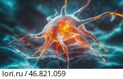 Neural cells of the brain, scientific illustration. Стоковое AI-видео, аниматор Ирина Ручушкина / Фотобанк Лори
