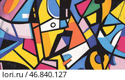 Abstract geometric artwork featuring vibrant colorsin a contemporary composition. Стоковое AI-изображение, AI-художник Михаил Коханчиков / Фотобанк Лори