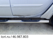 Protection of vehicle thresholds. Off-road tuning. Protection for the SUV. Стоковое фото, фотограф Александр Поташев / Фотобанк Лори