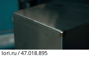 Process of welds passivation at steel factory. Стоковое фото, фотограф David Kashakhi / Фотобанк Лори