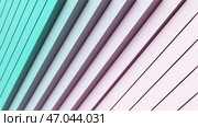 Beautiful white lines move forward in space like staircase. Стоковая иллюстрация, иллюстратор David Kashakhi / Фотобанк Лори