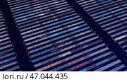 Abstract visualization of artificial intelligence selecting passwords of the system, seamless loop. Стоковая иллюстрация, иллюстратор David Kashakhi / Фотобанк Лори