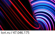 Abstract background with wavy color lines. Стоковая иллюстрация, иллюстратор David Kashakhi / Фотобанк Лори
