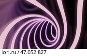 3D tunnel with swirling neon line plunges into hypnosis. Стоковая иллюстрация, иллюстратор David Kashakhi / Фотобанк Лори