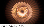 Hypnotic 3d pattern with round shimmering flower. Стоковая иллюстрация, иллюстратор David Kashakhi / Фотобанк Лори