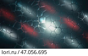 Abstract visualization of microscopic formation in a plant cell, biology science concept. Стоковая иллюстрация, иллюстратор David Kashakhi / Фотобанк Лори