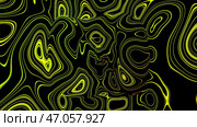 Psychedelic animated abstract shapes on black background, toxic substance. Стоковая иллюстрация, иллюстратор David Kashakhi / Фотобанк Лори