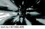 Bright glowing spots flicker in dizzying flow of tunnel. Стоковая иллюстрация, иллюстратор David Kashakhi / Фотобанк Лори