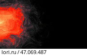 Abstract spreading colorful liquid paint on a black background. Стоковая иллюстрация, иллюстратор David Kashakhi / Фотобанк Лори