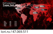 Human overpopulation growth and spread over the world map. Стоковая иллюстрация, иллюстратор David Kashakhi / Фотобанк Лори