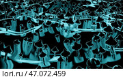 Small mushrooms with a long leg that scatter in different directions in the animation. Стоковая иллюстрация, иллюстратор David Kashakhi / Фотобанк Лори