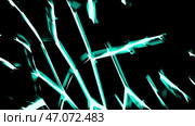 Green and blue laser beams made in cartoon animation that diverge in different directions. Стоковая иллюстрация, иллюстратор David Kashakhi / Фотобанк Лори