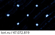 Small burning stars in animation that slowly rotate. Стоковая иллюстрация, иллюстратор David Kashakhi / Фотобанк Лори
