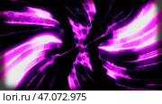 Green and purple tunnel in 3d format that moves deeper. Стоковая иллюстрация, иллюстратор David Kashakhi / Фотобанк Лори