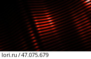 Silky lines with metallic luster move in 3d waves. Стоковая иллюстрация, иллюстратор David Kashakhi / Фотобанк Лори