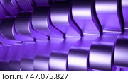Metallic luster of colored 3d spiral with protrusions. Стоковое фото, фотограф David Kashakhi / Фотобанк Лори