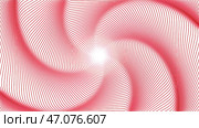 Spinning spiral with distorted waves of narrow lines. Стоковая иллюстрация, иллюстратор David Kashakhi / Фотобанк Лори