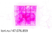Cubic structure with triangular silhouettes. Стоковая иллюстрация, иллюстратор David Kashakhi / Фотобанк Лори
