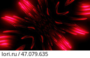 Spinning object with neon thorns on a black background. Стоковое фото, фотограф David Kashakhi / Фотобанк Лори