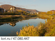 Краснодарский край,   Туапсинский район,поселок          городского типа,   Новоихайловский,    река   Нечепсухо,   горы. Стоковое фото, фотограф Александр Циликин / Фотобанк Лори