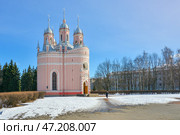 Чесменская церковь 18-го века в Петербурге. Ул. Ленсовета, 12. Стоковое фото, фотограф Александр Алексеев / Фотобанк Лори