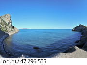 Синяя (Разбойничья) бухта. Новый Свет, Крым (2022 год). Стоковое фото, фотограф Александр Замараев / Фотобанк Лори
