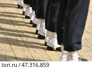 French military sailor shoes with white protection. Стоковое фото, фотограф Irina Kuchugurina/Gaudy / Фотобанк Лори
