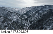 Stunning view of Mokra Gora mountains in the winter. Tara National Park. Serbia. Редакционное фото, фотограф Ignacio Martinez / Фотобанк Лори