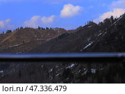Горный пейзаж в Алмате. Медеу. Стоковое фото, фотограф Евгений Митрофанов / Фотобанк Лори