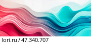 Abstract waves in red and blue tones - modern art for design and decor. Стоковое AI-изображение, AI-художник Евгения Пархоменко / Фотобанк Лори
