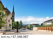 Townscape of Vaduz, Lichtenstein (2012 год). Редакционное фото, фотограф Александр Карпенко / Фотобанк Лори