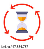 Flip hourglass icon. to keep track of the elapsed time. Стоковая иллюстрация, иллюстратор Вячеслав Беспутин / Фотобанк Лори