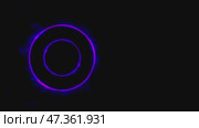 Pulsating equalizer rings, pink neon on a black background. Стоковая анимация, аниматор Vladislav_v / Фотобанк Лори